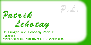 patrik lehotay business card